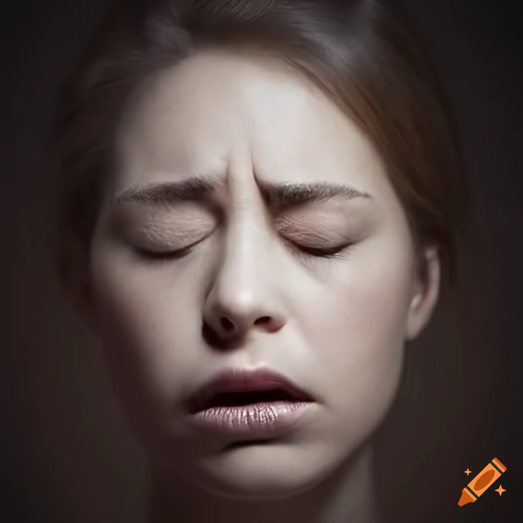 Woman sleeping with mouth open in a relaxed position on Craiyon