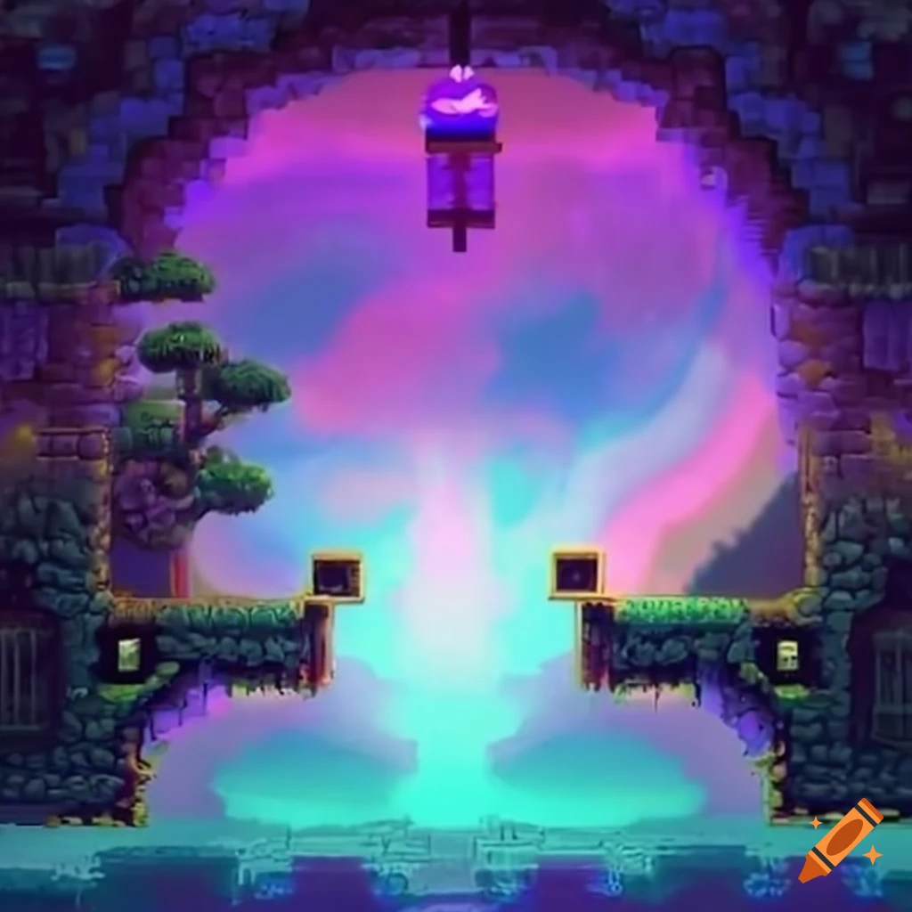 Celeste at the entrance of the dream labyrinth with the ancient Dream Compass