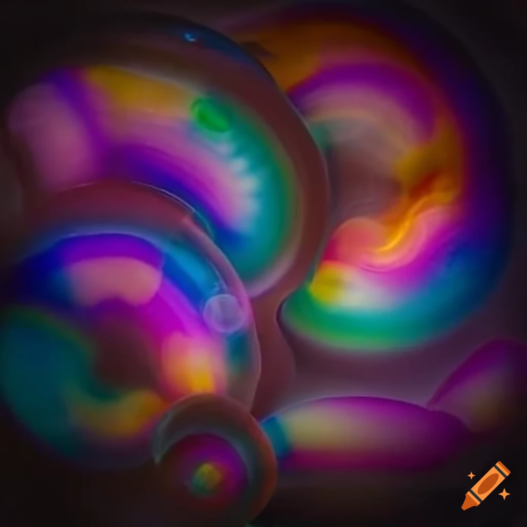 Stacked soap bubbles on Craiyon