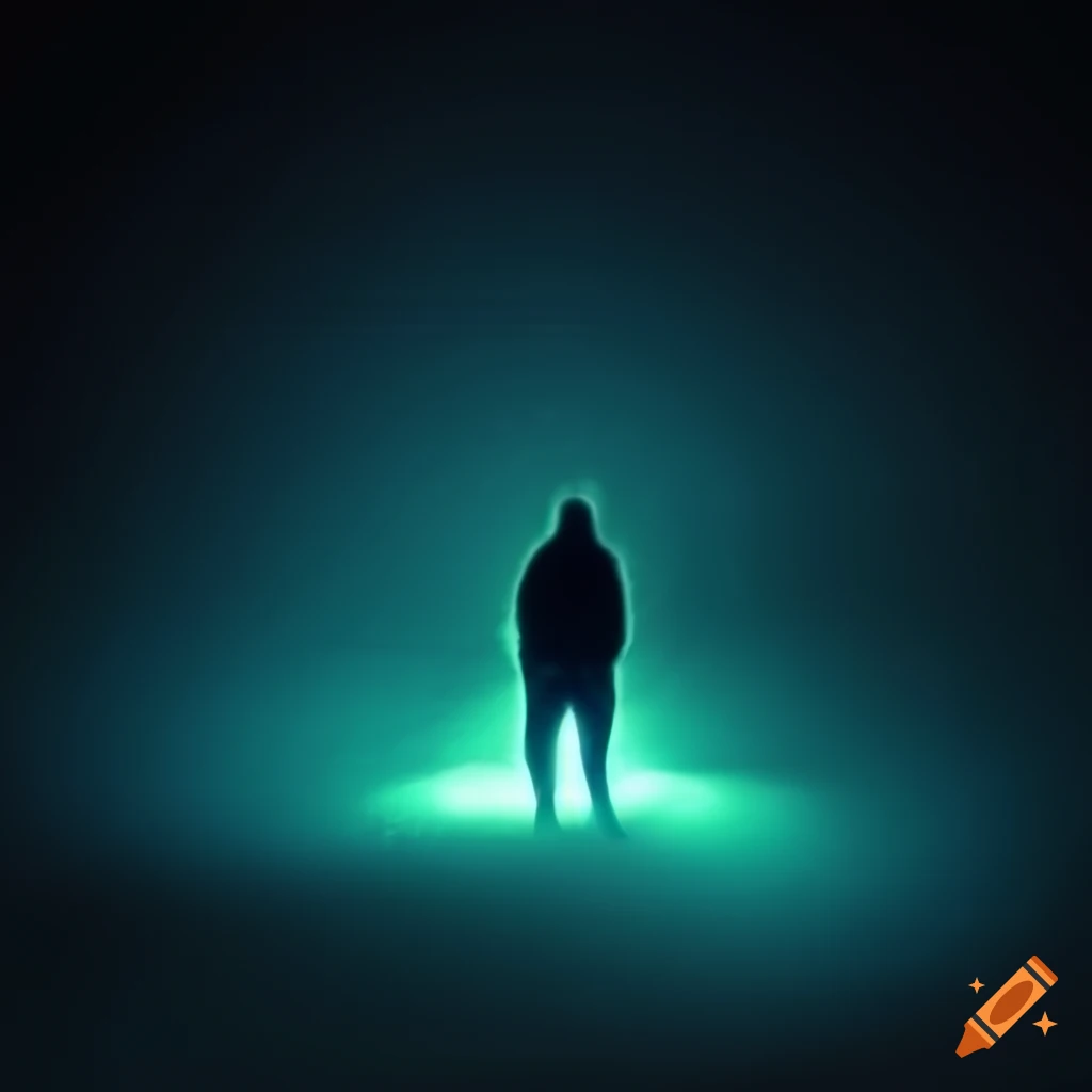 Illuminating spirit entity in a dark setting on Craiyon