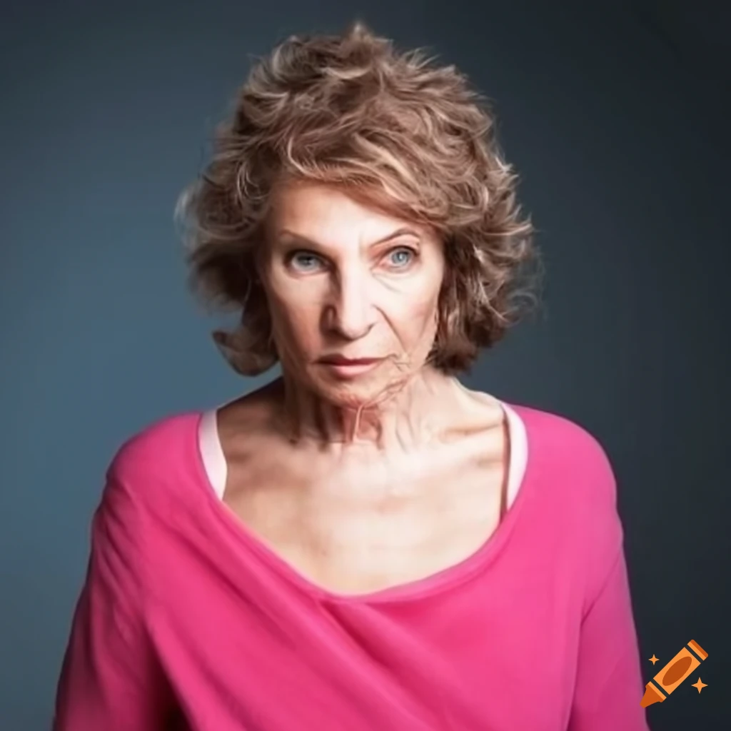Beautiful 70 year old argentinian woman with brown hair and light