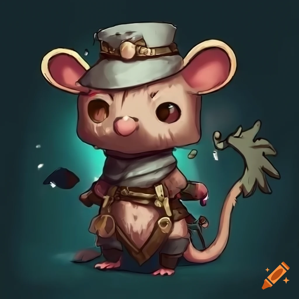 Adorable ratman alchemist character