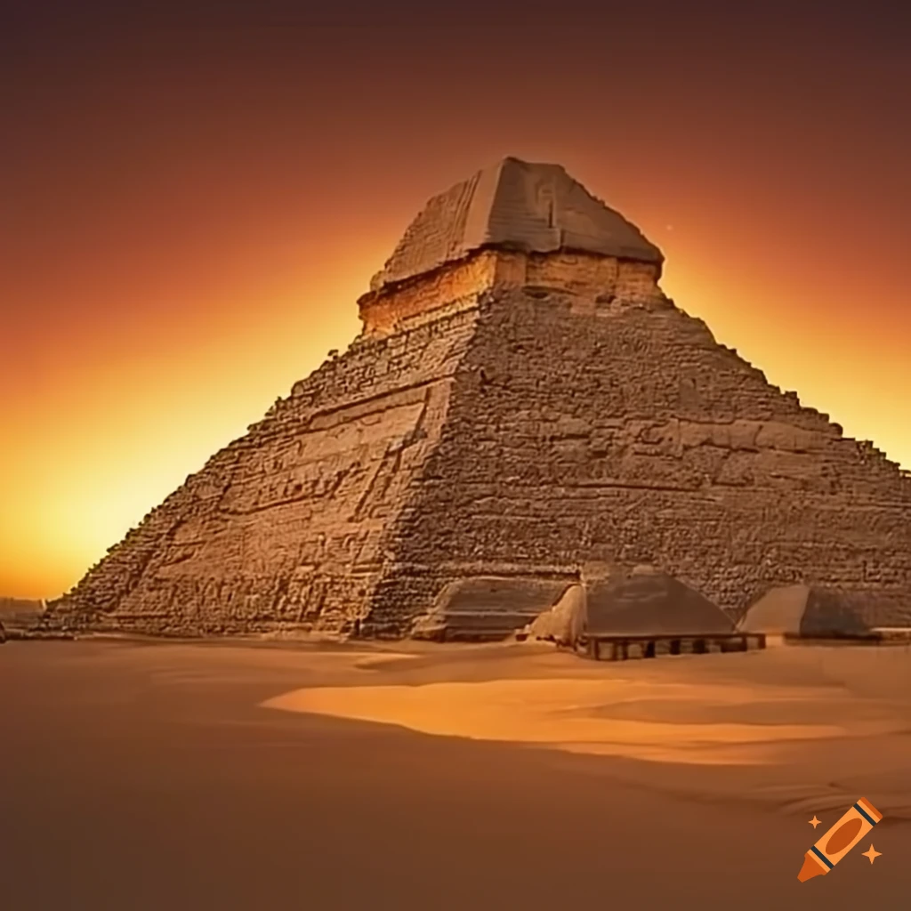 Blend of egyptian and mayan pyramids on craiyon