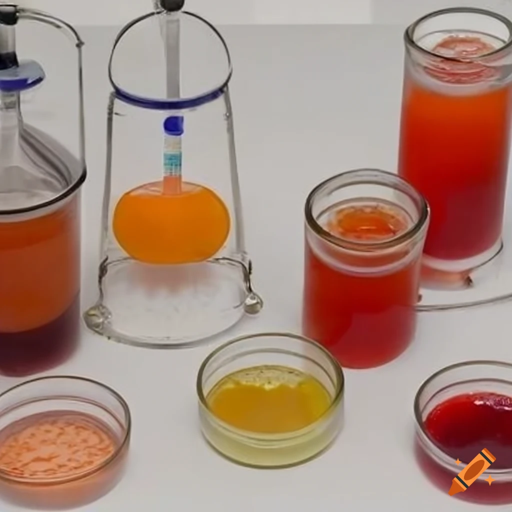 Fruit chemistry lab microbiology bioreactor jam in a petri dish