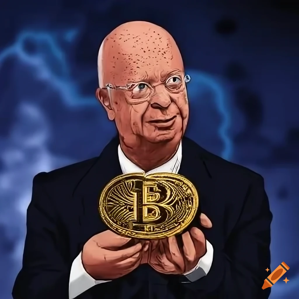 klaus-schwab-holding-bitcoin-on-craiyon