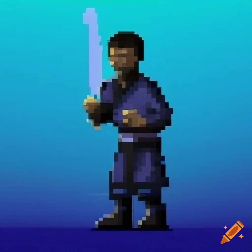 Final Fantasy style rendering of a dark-skinned Jedi character