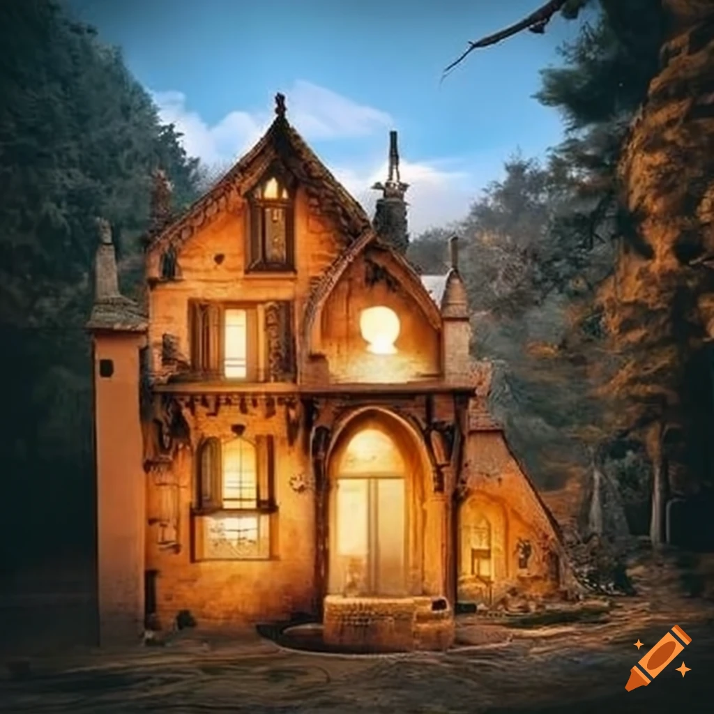 Old house with Mediterranean and Elvish architectural mix