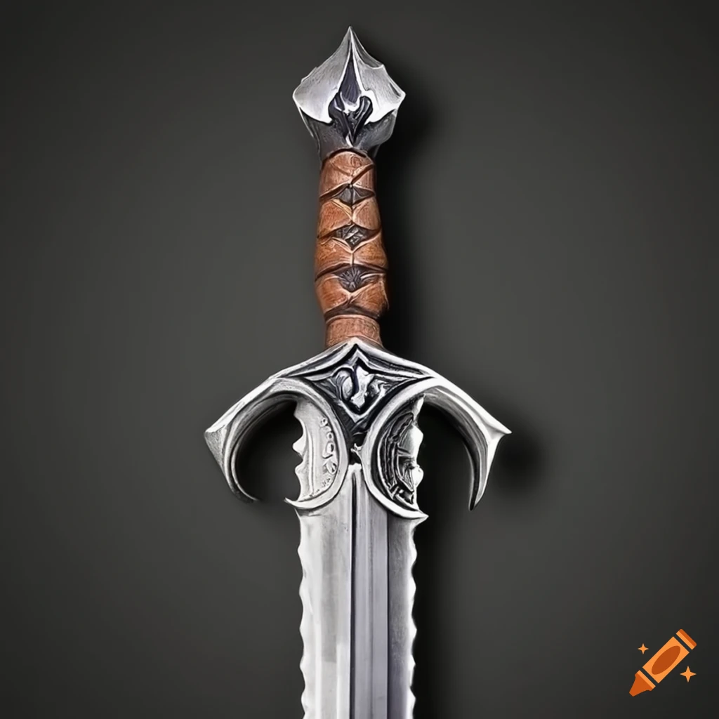 Tolkien-inspired fantasy sword hilt on Craiyon