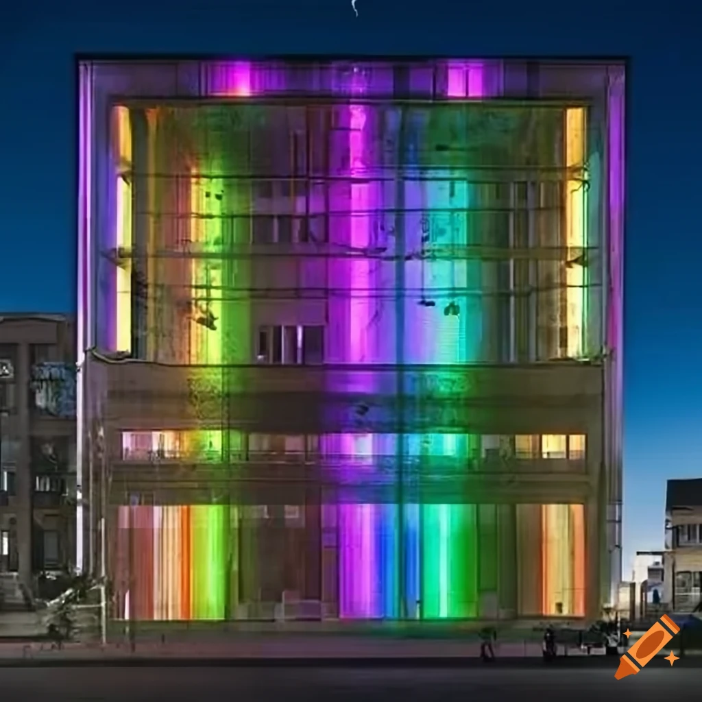modern-three-story-building-with-integrated-shell-facade-at-night-on