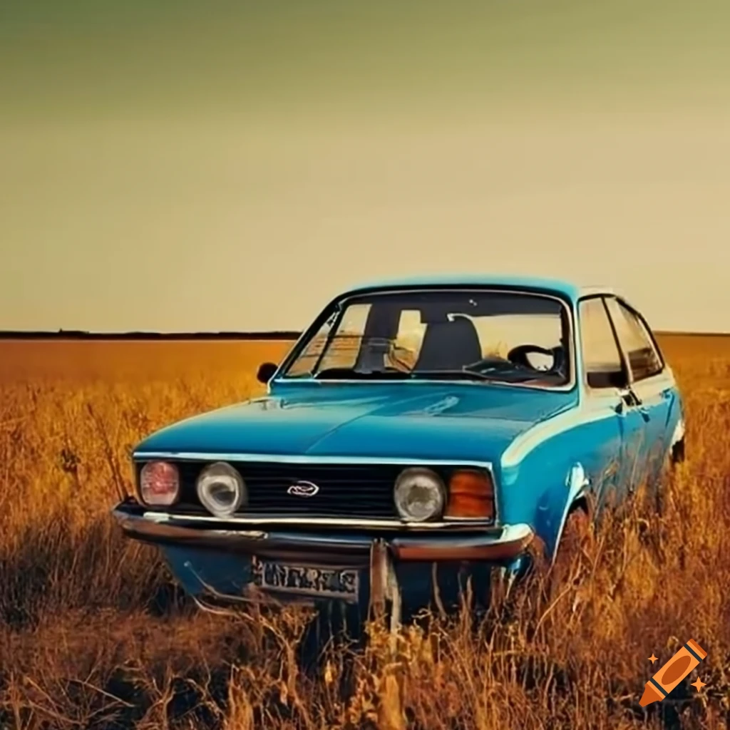 Ford Escort car in a field