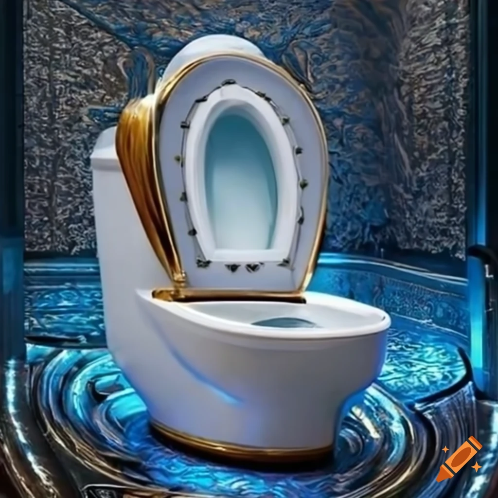 Luxury one billion dollar toilet fit for a king on Craiyon