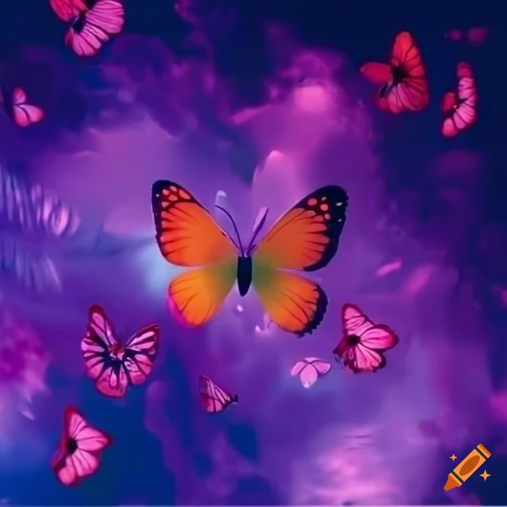 Butterfly early 2000s vibes wallpaper on Craiyon