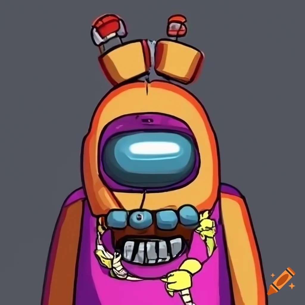 Among us styled character from five nights at freddy's on Craiyon