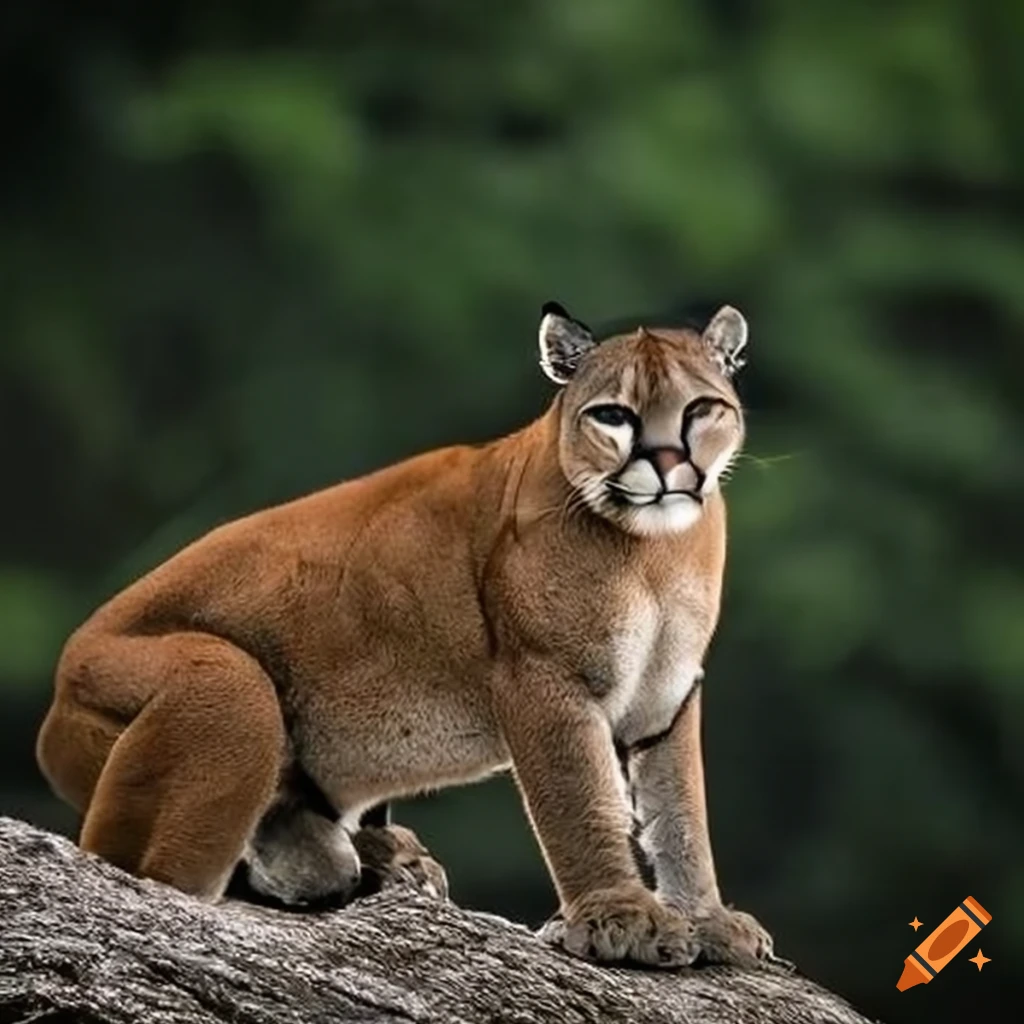 Puma in overcast weather