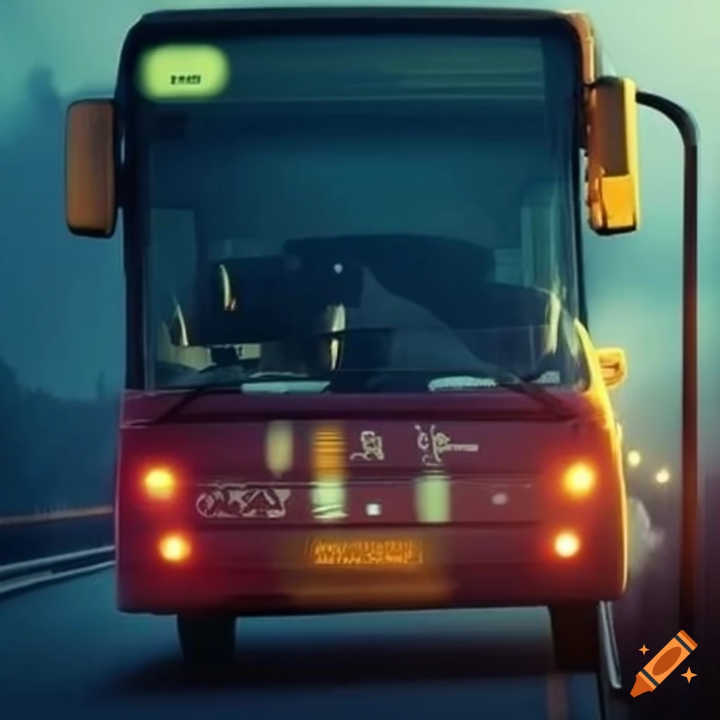 Bus in highway with destination cities listed
