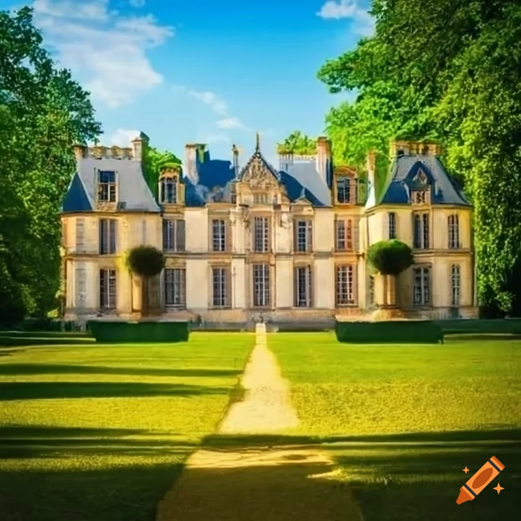 Luxury French Castle Style Renaissance In Sunny Countryside Park On Craiyon luxury-french-castle-style-renaissance-in-sunny-countryside-park-on-craiyon