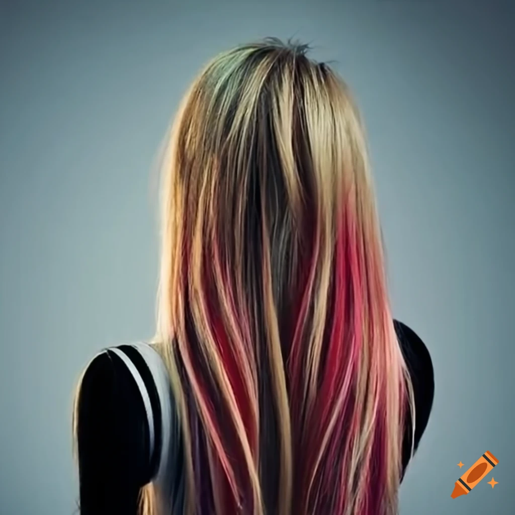 Woman with unique hairstyle seen from behind