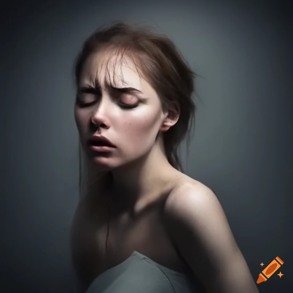 Woman sleeping with mouth open showing cowl