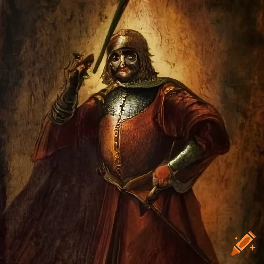 Spanish conquistador with a vampire theme from the 16th century