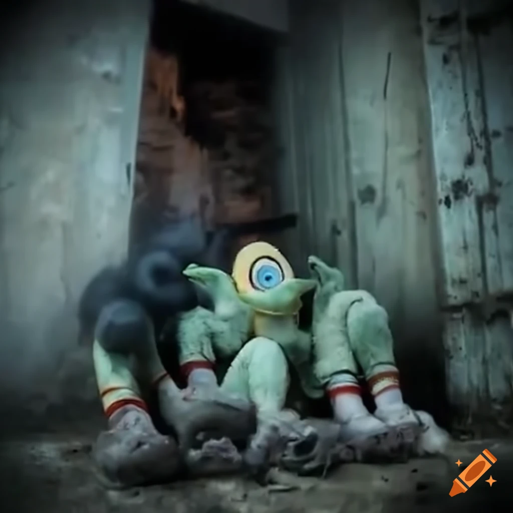 Squidward tinkering with explosives