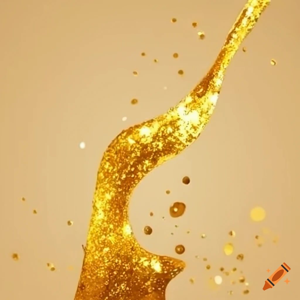 Golden glitter splash
