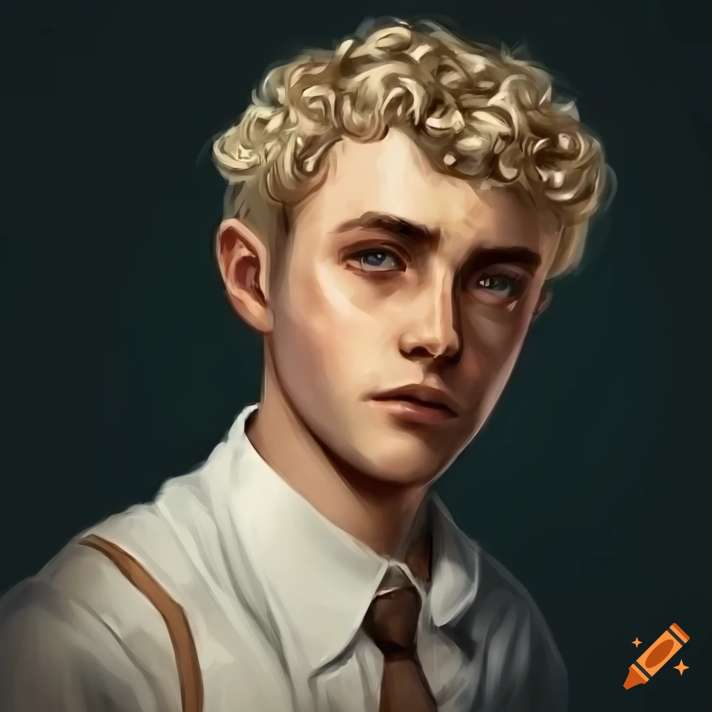 Young man with blonde hair, green eyes, and sherlock holmes inspired ...