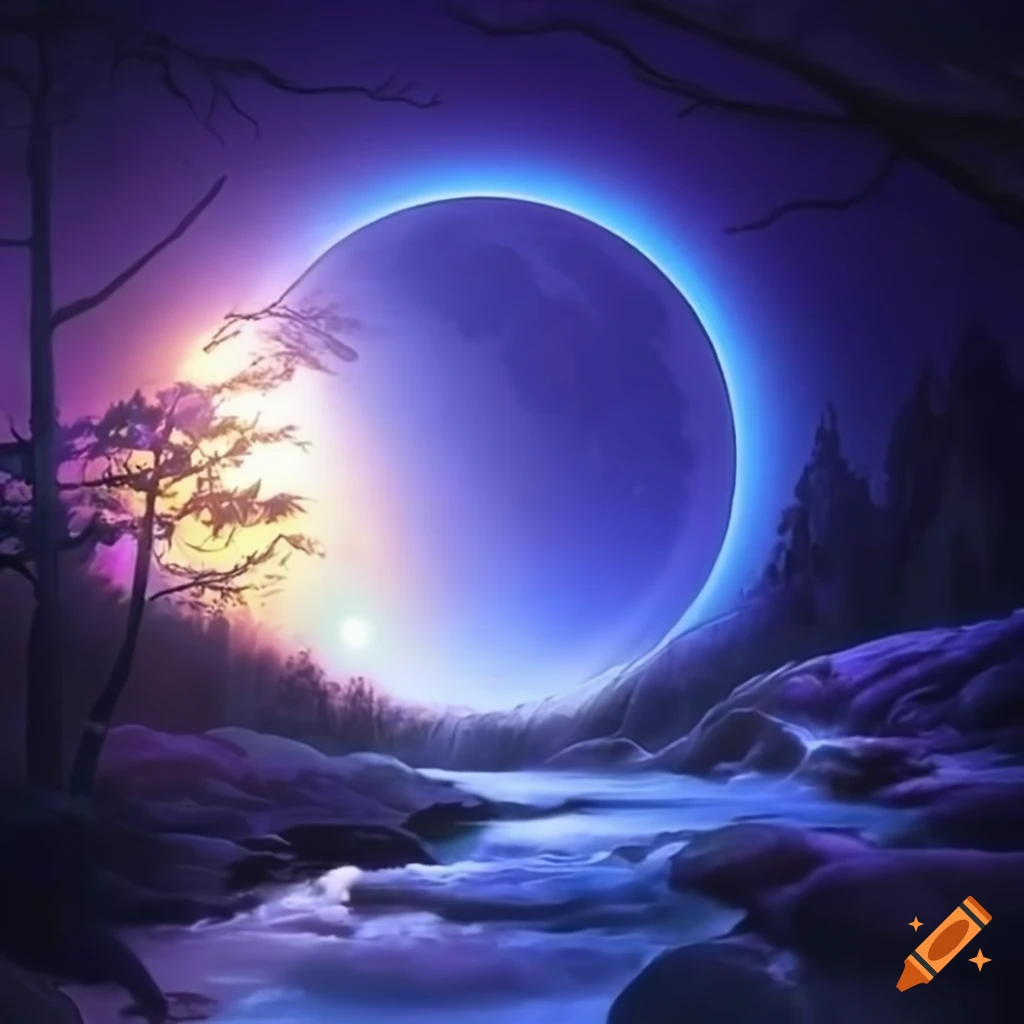 Labrador with enchanting moonlight patterns and dynamic shadows