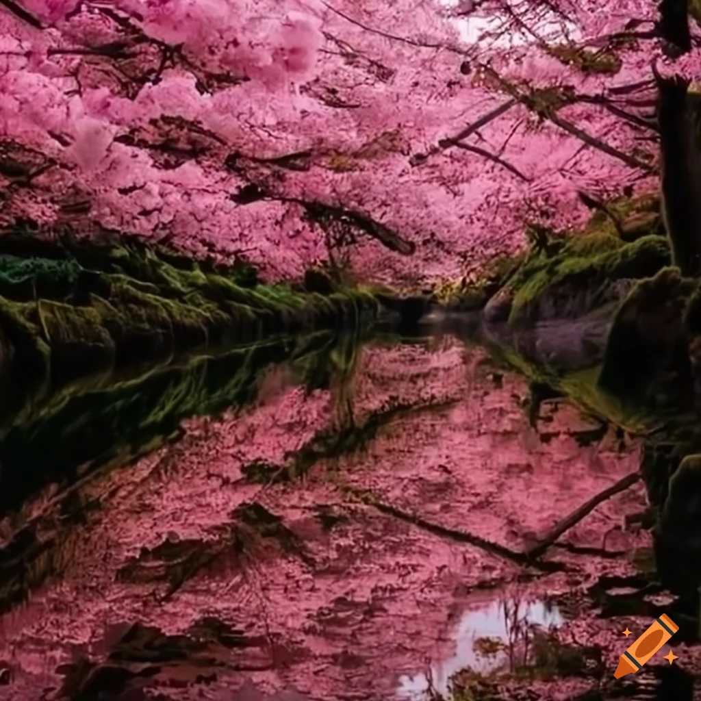 Japanese Cherry Trees by Saltwater Lake