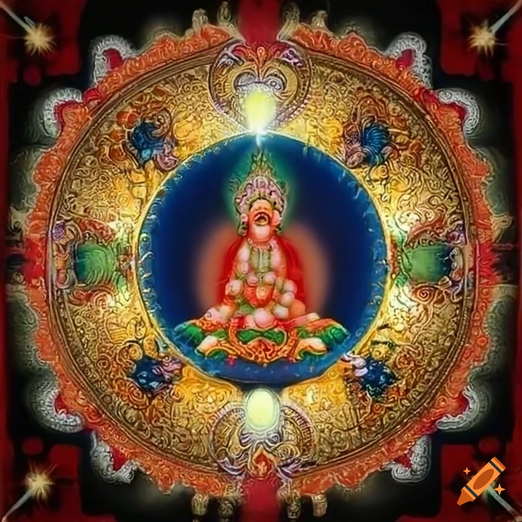 Representation of a deity with lightning aura on Craiyon