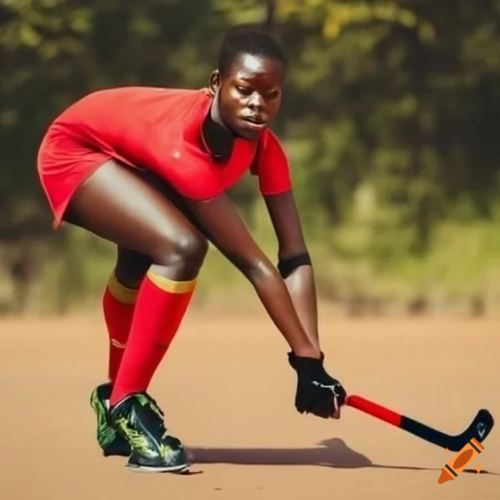 Zimbabwe flag with hockey sticks background on Craiyon