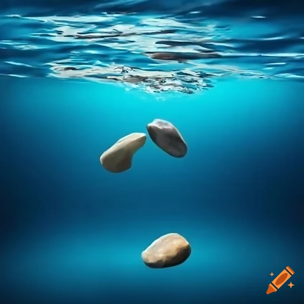 Stone sinking into water versus ship floating on the water
