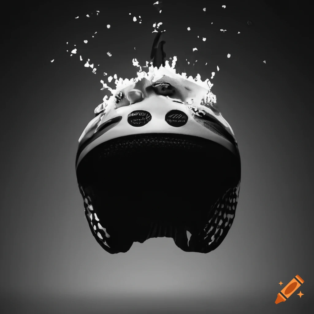 Birthday bike helmet in black and white