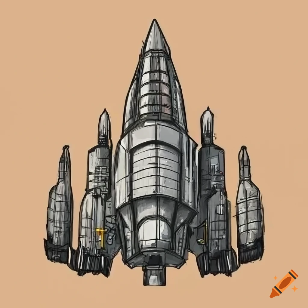 Detailed top-down view of an industrial spaceship from a game on Craiyon