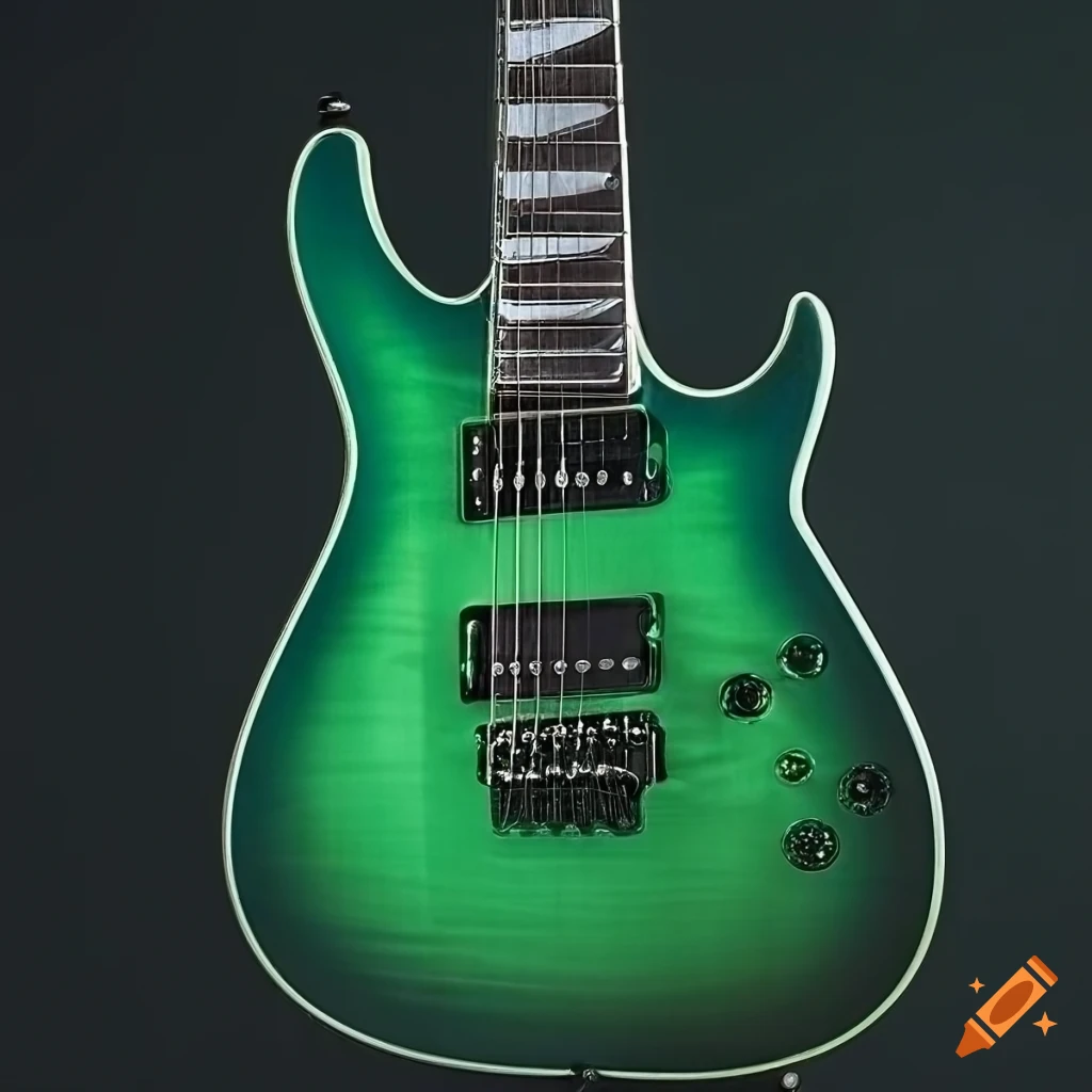 Electric guitar Jackson js32q archtop transparent green burst