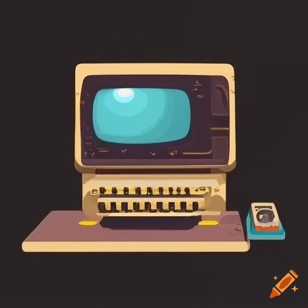 Old computer machine on Craiyon