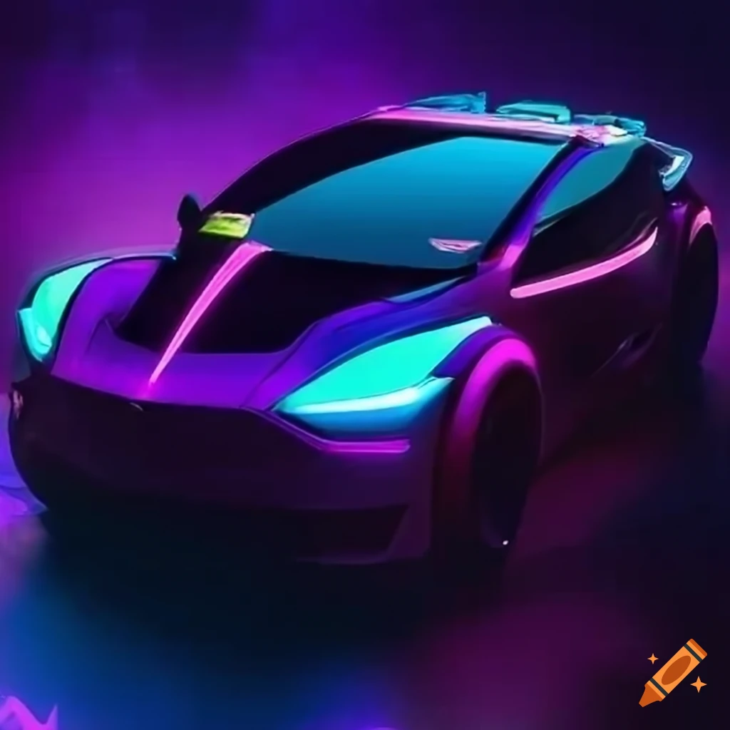 Cyberpunk tesla car on Craiyon