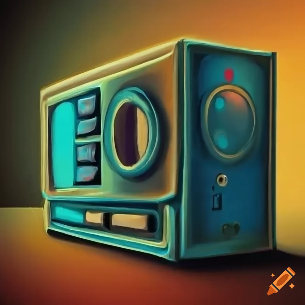 Old computer machine on Craiyon