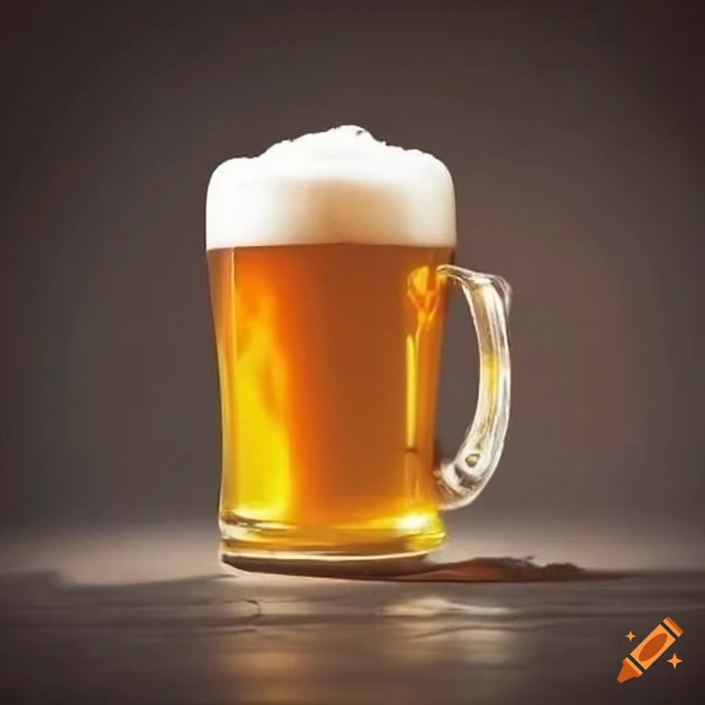 Pint of light beer at the barbecue