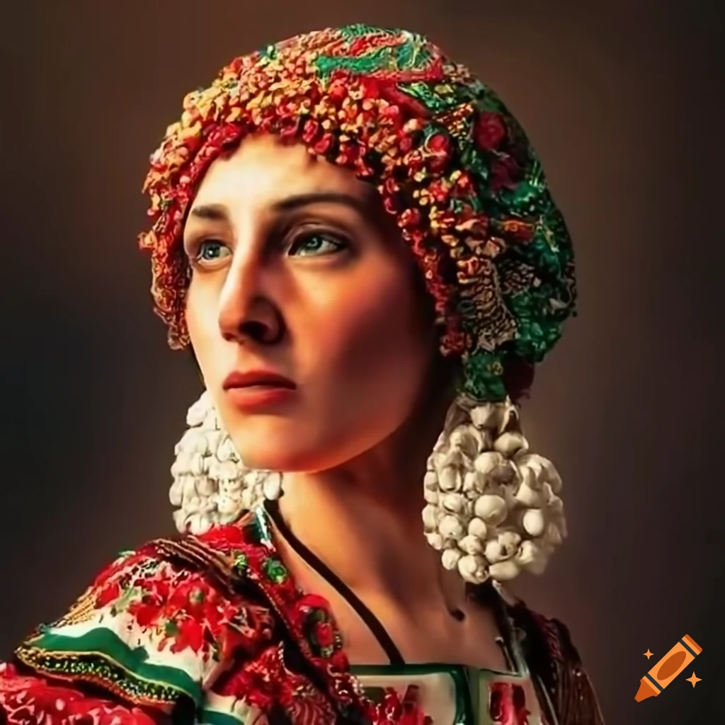 Bulgarian folk traditional clothing and dance on craiyon