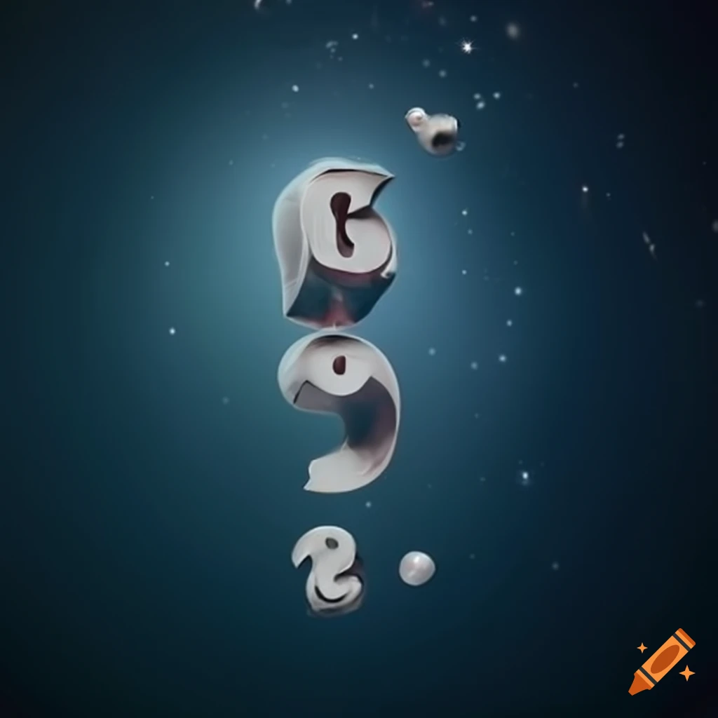 Floating numbers in space on Craiyon