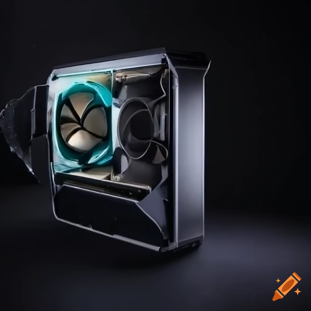 Broken computer with focus on RTX graphic card