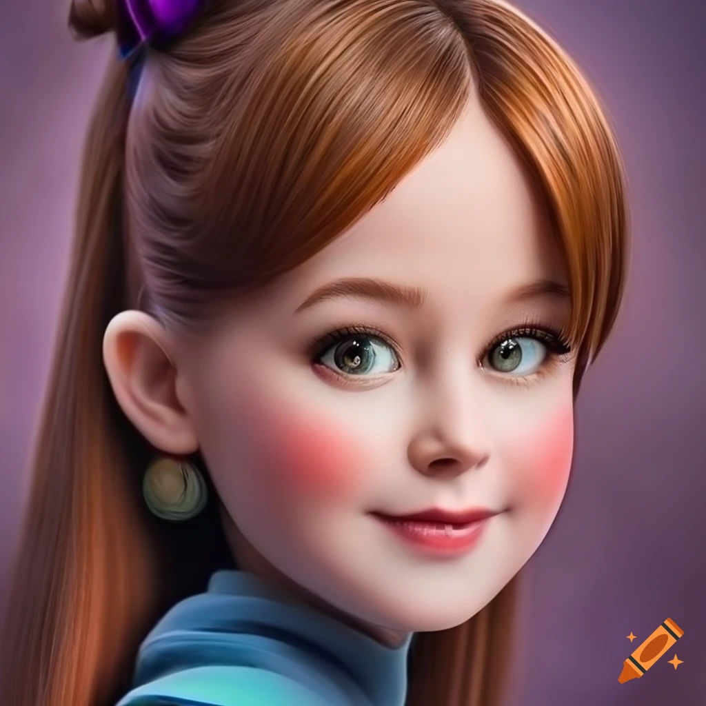 Portrait of mabel pines in highresolution enhanced detail on Craiyon