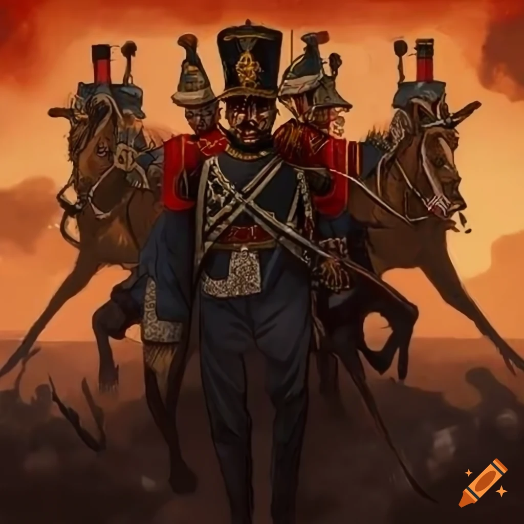 Prussian brigade in alternate Napoleonic wars timeline with themes of plague, demonic corruption, and rot