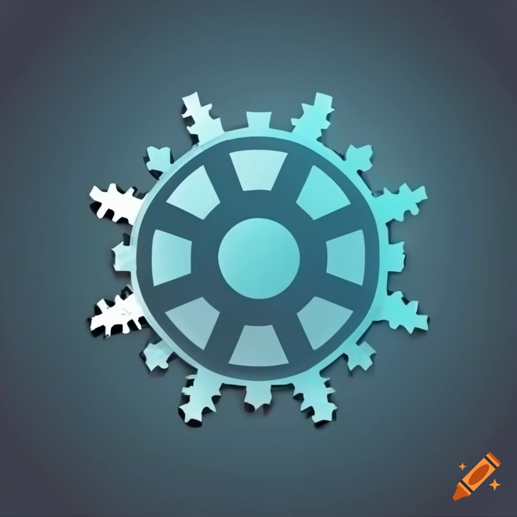 Gear and snowflake icon on Craiyon