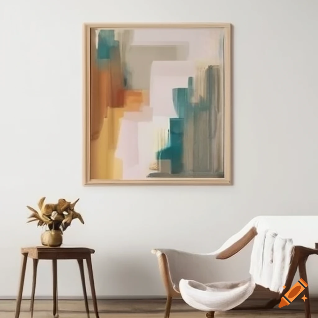 Gallery wall with 6 large McGee style artworks