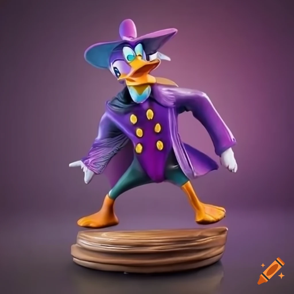Statue of darkwing duck character on Craiyon