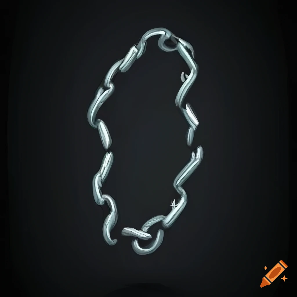 Broken chain illustration on Craiyon