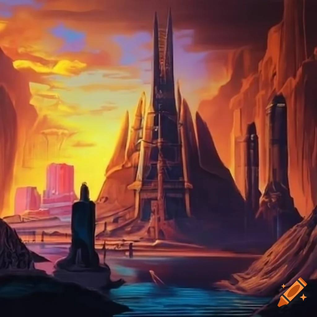 Isaac asimov's vision of a fantasy utopia on Craiyon