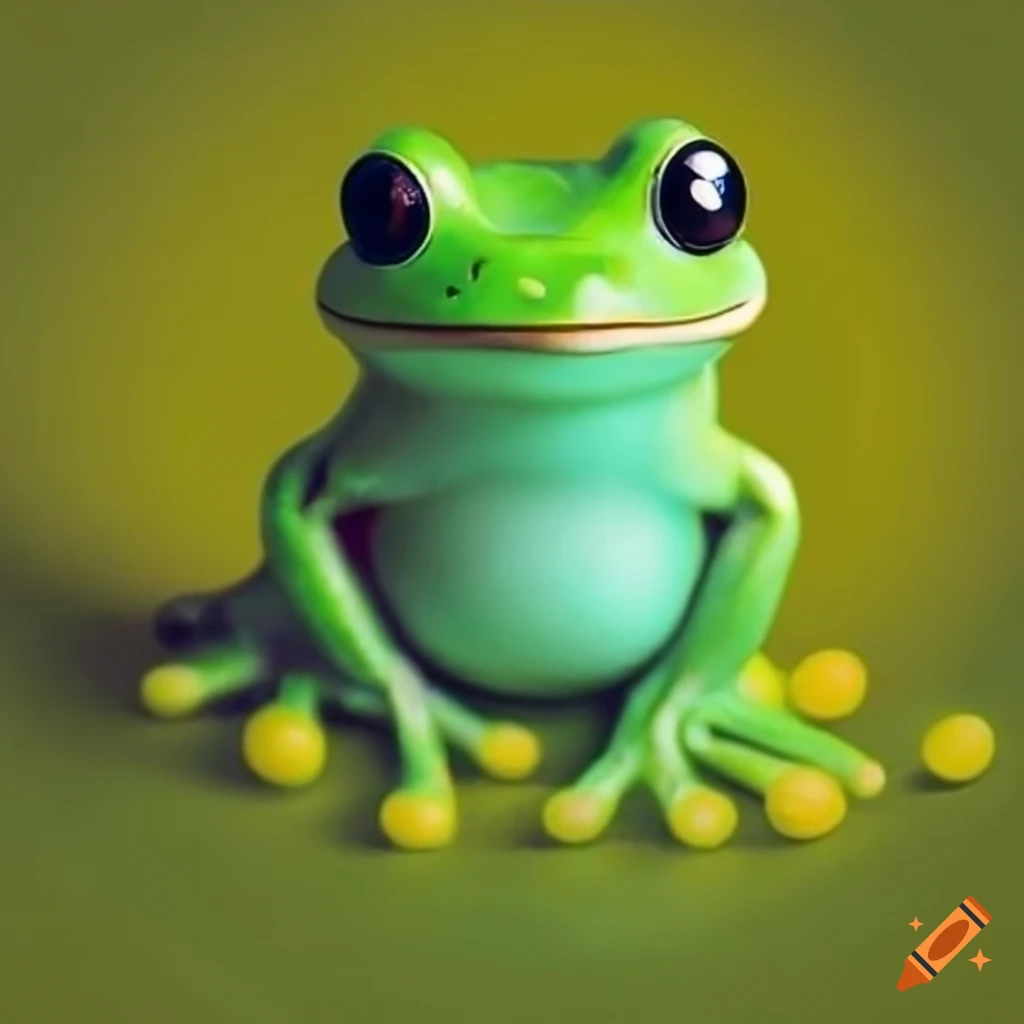 Cute frog on Craiyon