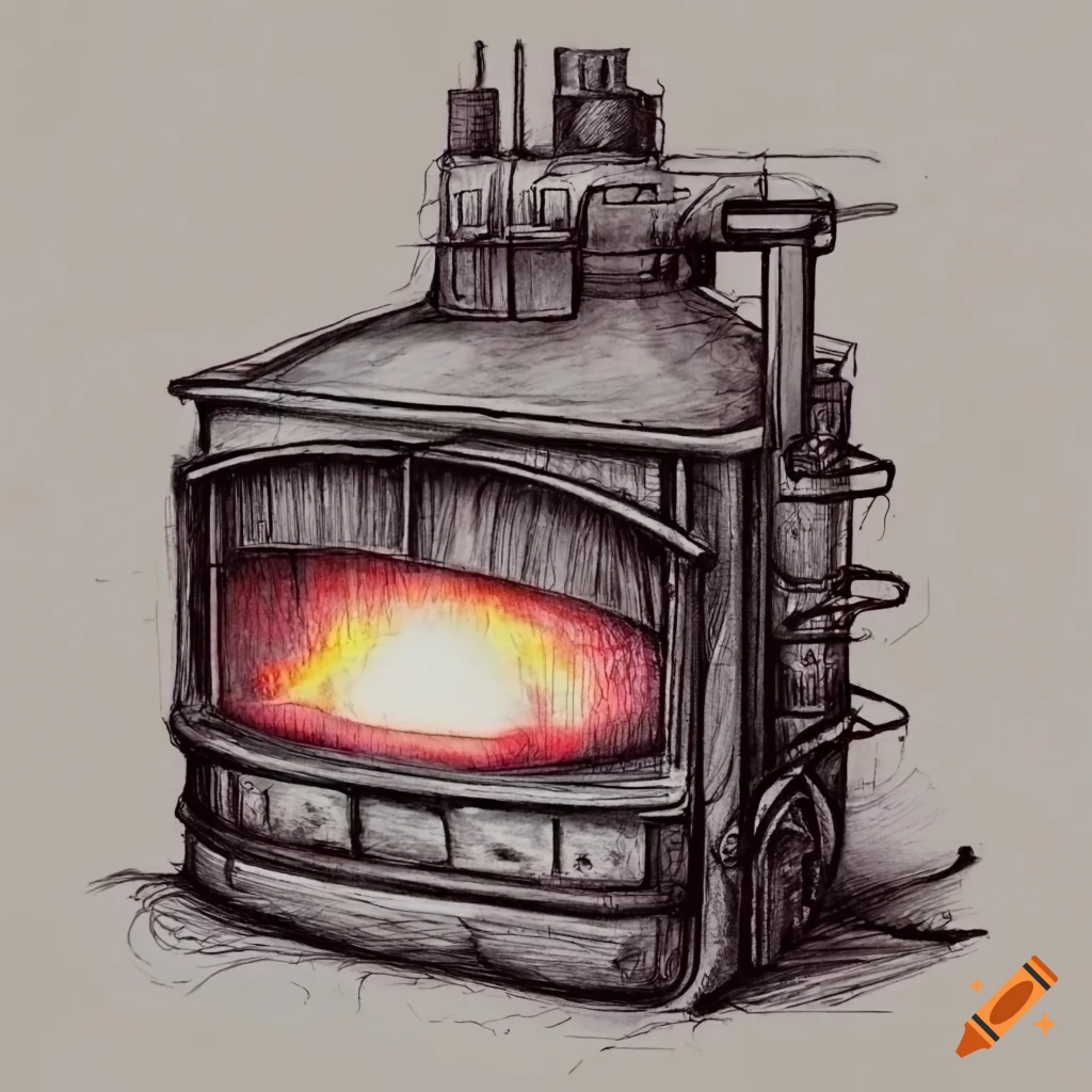 Gas furnace drawing on Craiyon